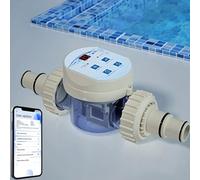 Generatore di cloro salino per piscine, sistema di clorazione salina con pannello digitale intelligente, Wi-Fi integrato e telecomando tramite app, funzione di pulizia automatica, per piscine e SPA