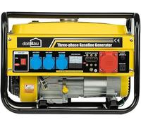 Generatore di corrente con benzina, generatore di corrente con accessori, unità di emergenza silenziosa, 2/5 prese, 3 prese da 230 V, 1 da 400 V, 1 da 12 V, generatore di corrente 7PS (5 prese (3000 W