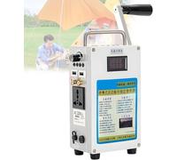 Generatore di corrente di emergenza a manovella con 3 opzioni di alimentazione e luce a LED per viaggi all'aperto e campeggio