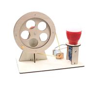 Generatore di corrente manuale, Scienza della lampadina, Mano grande | Giocattolo in legno da assemblare, kit per esperimenti scientifici con lampadina, per studenti, ragazzi, ragazze