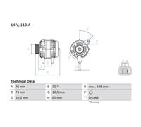 Generatore di corrente rotante BOSCH 0 986 049 500