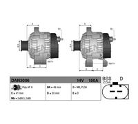 Generatore di corrente rotante DENSO DAN3006