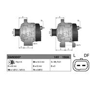 Generatore di corrente rotante DENSO DAN3007