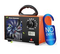 Generatore di Ozono 60.000 mg/h - Purificatore d’Aria Industriale O3 con Timer 120 min, Display Temperatura e Umidità, Ideale per Auto, Casa, Hotel, Cucina e Odori di Animali