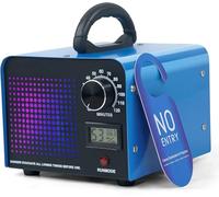 Generatore di ozono, 60000 mg/ora, con indicatore di temperatura e umidità, purificatore d'aria con timer da 120 minuti, per auto, appartamento, stanza, fumo, odori di animali domestici e odori della