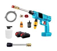 Generatore Di Pistola For Rondella Di Lavaggio Auto Ad Alta Pressione Senza Fili Senza Fili Pistola Ad Acqua Pulitore A Spruzzo Lavatrice For Auto For Batteria 18V Potente Facile(Two small battery)