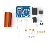 Generatore di Plasma di Tensione Ed Esperimento Elettrico DC12V,Kit Fai da Te Mini Bobina Tesla con Modulo Scintilla LED Remoto, Esperimento di Trasmissione Tesla(Parts)