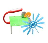 Generatore di ruote idriche, generatore idroelettrico, kit di esperimento scientifico distintivo, piccolo con viti fisse, giocattoli educativi divertenti per conoscere l'energia alternativa per la ca