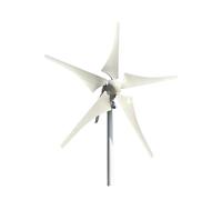 Generatore di turbina eolica a 6 pale 12V 24V 48V 5000W mulino a con controller MPPT velocità del a basso avvio for Off Grid per casa, fattoria, illuminazione stradale, barche(Hybrid control,5 BLADES_