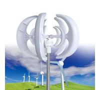 Generatore Di Turbina Eolica Ad Asse Verticale Potenziato, Kit Generatore Di Energia Eolica Orizzontale A 5 Pale Da 12000W 12V/24V, Controller MPPT Da 30 A, Per Casa, Barca(White,24V)