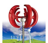 Generatore Di Turbina Eolica Ad Asse Verticale Potenziato, Kit Generatore Di Energia Eolica Orizzontale A 5 Pale Da 12000W 12V/24V, Controller MPPT Da 30 A, Per Casa, Barca(Red,12V)