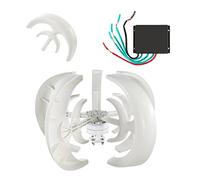 Generatore di turbina eolica da 400 W 24 V a 5 pale a doppia lanterna ad asse verticale Mulino a vento domestico Yacht Farm Turbina eolica con controller,generatore eolico