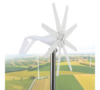 Generatore di turbina eolica da 6000 W, kit generatore di energia a 8 lame regola automaticamente il generatore eolico a vento con asse verticale, kit turbina eolica con controller, 48 V