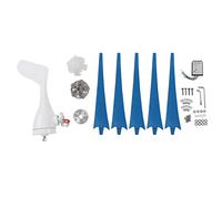Generatore di turbine eoliche 300W 5 Blade Nylon Fibra in lega di a automatico per uso marino marino domestico (DC12V)