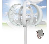 Generatore di Turbine Eoliche a Forma di Lanterna 16000W, Generatore Eolico con 5 Pale in Nylon di Alta Qualità 12V 24V 48V CC, per la Ricarica della Batteria su Barche, Gazebo, Chalet o Case Mobili(W