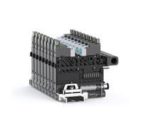 Generatore di vuoto integrato da 8 unità con silenziatore incorporato, senza manometro, funzionamento pneumatico silenzioso.(SZK-10-86G-N-D08)