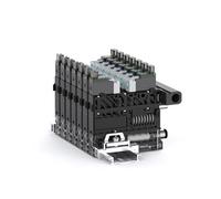 Generatore di vuoto pneumatico a 7 unità con silenziatore incorporato, senza componenti di comunicazione a raffica e aspirazione, basso rumore.(SZK-07-46GR-N-D07)