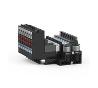 Generatore di vuoto pneumatico integrato a 7 unità con potente aspirazione, in grado di attraversare il flusso d'aria e di espellere l'aria, risposta ad alta velocità e design leggero.(SVNP-666-SA-07)