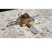 GENERATORE ENERGETICO PIRAMIDE ORGONE orgonite CALCITE GIALLA CD EBOOK cristallo