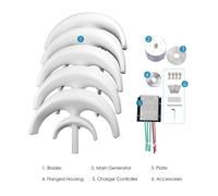Generatore eolico 12V con controller caricabatterie 5 pale Minitype Lanterna Generatore eolico Kit Mulino a vento a energia chiara per