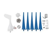 Generatore Eolico 400W 5 Pale Generatore Eolico a Magneti Permanenti CA Trifase ad Alta Efficienza per Uso Marino Fattoria Domestica Lega di Alluminio Fibra di Nylon Diametro 1,4 m (CC 12 V)