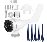 Generatore Eolico a 5 Pale Turbine Eoliche 1200 W Generatore Eolico di Piccole Dimensioni Forniture Industriali Attrezzature per Macchinari(blu 48V)