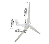 Generatore eolico a turbina 400W 3 pale con regolatore di carica Mulino a vento RV Yacht Farm Piccolo generatore eolico Uso domestico portatile Fai da te per la casa