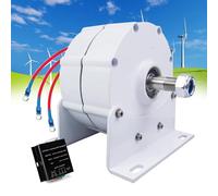 Generatore Eolico a turbina 600 Giri/min, 12000 W, 12 V/24 V/48 V, Senza Riduttore, trifase, CA, Magnete Permanente, Base Inclusa, per Turbine eoliche Verticali e Orizzontali - Soluzione ene