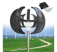 Generatore eolico a turbina eolica da 12000 W, 12 V/24 V/48 V, kit verticale a 5 pale trifase AC a magneti permanenti con controller per sistemi ibridi eolici e solari