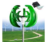 Generatore eolico a turbina eolica da 12000 W, 12 V/24 V/48 V, sistema di energia eolica verticale a 5 pale, kit a magneti permanenti a 3 fasi con controller per soluzioni ibride solari e eoliche