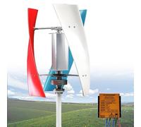 Generatore eolico ad asse verticale, 200 W 24 V, kit elica con controller per casa, barca, camper, uso off-grid bianco