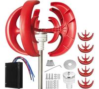 Generatore eolico ad asse verticale da 1000 W, efficiente kit di energia eolica a 5 pale per sistemi da 12 V/24 V/48 V, include controller e generatore a magneti permanenti per tetti, strade e camper