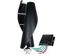 Generatore eolico domestico da 12000 W, asse verticale, magnete, 12 V-220 V, impianto eolico con controller MPPT per camper, barche, lodge, capanne