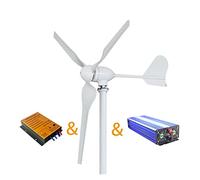 Generatore Eolico, Generatore della turbina eolica Basso Velocità del vento 2000W orizzontale 1 2 V 24V 48V. Mulino a con Mppt. Controller caricabatterie(Off System,3_24V_1500W)