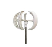 Generatore eolico, Generatore eolico a turbina eolica a 5 pale da 1000 W, 12 V/24 V, set completo, generatore eolico, turbina eolica ad asse verticale per nautica, camper, casa(White,WITH MPPT CONTROL