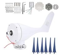 Generatore eolico professionale 6 pale 800W Mulino a AC ad alta efficienza per barche Cabine Terrazze Case mobili Pale in fibra di nylon 24 pollici (24 V)