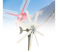 Generatore Eolico Silenzioso da 8 kW - 8 Pale, Sistema di Alimentazione eolica da 12 V/24 V/48 V con Controller per soluzioni di energia rinnovabile per la casa, l'esterno, Il Campeggio e l'