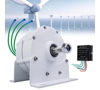 Generatore Eolico trifase a Magnete Permanente da 12000 W, alternatore CA Senza Ingranaggi per sistemi a 12 V, 24 V, 48 V con Controller e Base - Soluzione efficiente per Le Energie rinnovab