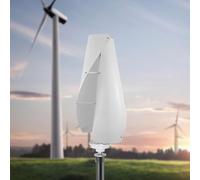 Generatore Eolico Verticale da 12 V/24 V con regolatore MPPT - Design a levitazione Magnetica Helix per Barche, Gazebo, cabine, Case mobili - Soluzione energetica rinnovabile Ecologica, bian