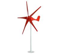 Generatore, Generatore eolico 100W-300W 12V 24V per lampioni ibridi eolici-solari, Piccolo rosso solare,per casa, fattoria, camper, barca(200W)