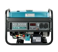 Generatore a benzina KS 3000E potenza massima 3000 W, con avviamento manuale/elettrico, 2x16A (230 V), 12 V, regolatore automatico di tensione (AVR), protezione da sovraccarico e cortocircuito