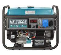 Generatore a benzina KS 7000E potenza massima 5500 W, con avviamento manuale/elettrico, indicatore livello olio, protezione da sovraccarico e cortocircuito, avvolgimento in rame
