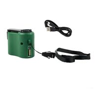 Generatore manuale USB a manovella con cavo dati, caricatore portatile per telefoni cellulari e dispositivi USB, offre alimentazione di riserva per uso esterno (verde)