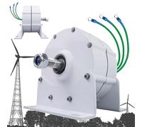 Generatore sincrono a magneti permanenti da 600 W e 48 V - Motore Elettrico NdFeB in Terre Rare per soluzioni Fai da Te di energia eolica e idroelettrica, alternatore CA efficiente