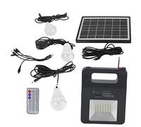 Generatore Solare Centrale Elettrica Portatile Generatore Portatile a Batteria con Generatore Solare con Altoparlante FM Caricabatterie USB Pannello Solare Lampadina per Esterni Campeggio Viaggi Emerg
