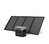 Generatore solare EcoFlow DELTA2 e 220W pannello solare, capacità espandibile da 1 a 3 kWh, batteria LFP, centrale elettrica portatile per alimentazione domestica di emergenza, campeggio e camper