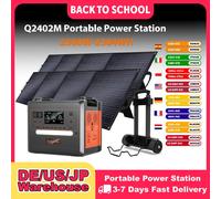 Generatore solare portatile SOLARPLAY Q2402M da 2500W con pannello solare da 200W e carrello (opzionale) per camper e campeggio
