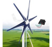 Generatore verticale a turbina eolica da 12000 W, DC 12 V/24 V/48 V 5 pale 3 fasi AC kit magnete permanente con controller MPPT per sistema eolico solare ibrido