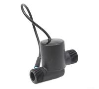 Generatori di flusso d'acqua con display digitale, turbina a 4 punti per rubinetto con filettatura per bagno intelligente, ABS per monitoraggio del flusso in tempo reale (0-90 °C), nero