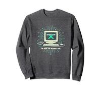 Generazione X: Abbiamo reso Internet Cool Retro Computer Felpa, Unisex per Adulti, Grigio Scuro, XXL